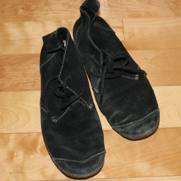 Black Womens Hush Puppies Slip On Shoes with Ties Size 8 - Picture 4 of 4